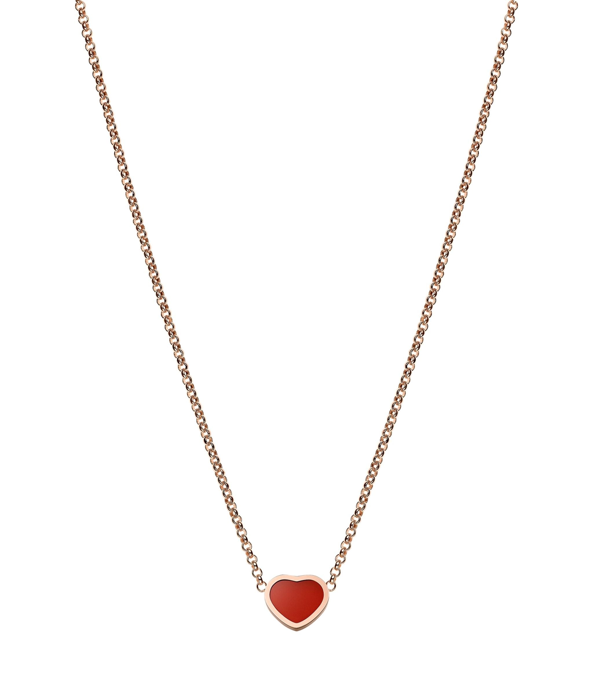 Chopard Heart Pendant Carnelian Necklace