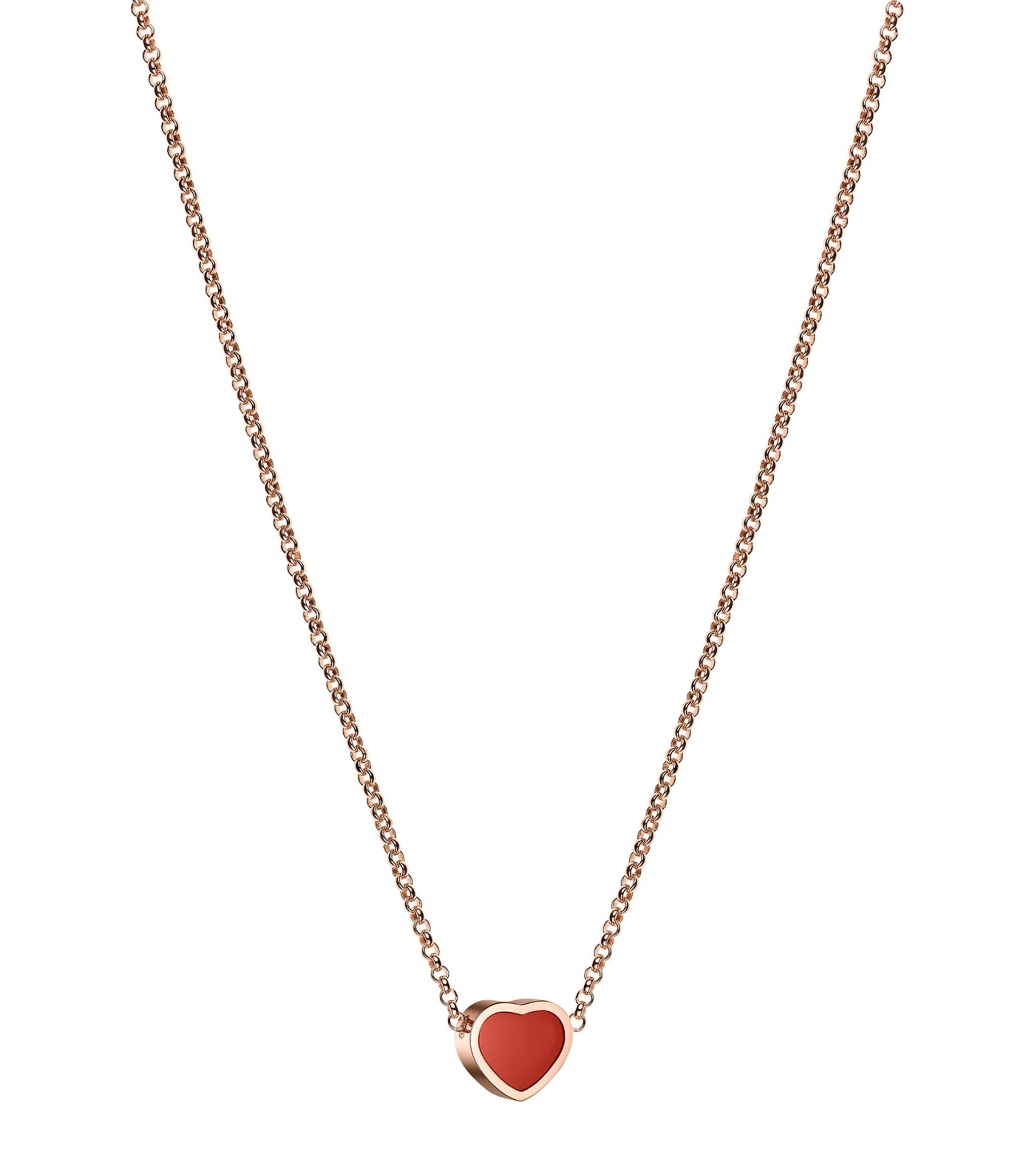 Chopard Heart Pendant Carnelian Necklace