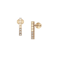 Chopard Ice Cube Pink Gold Diamonds Earrings
