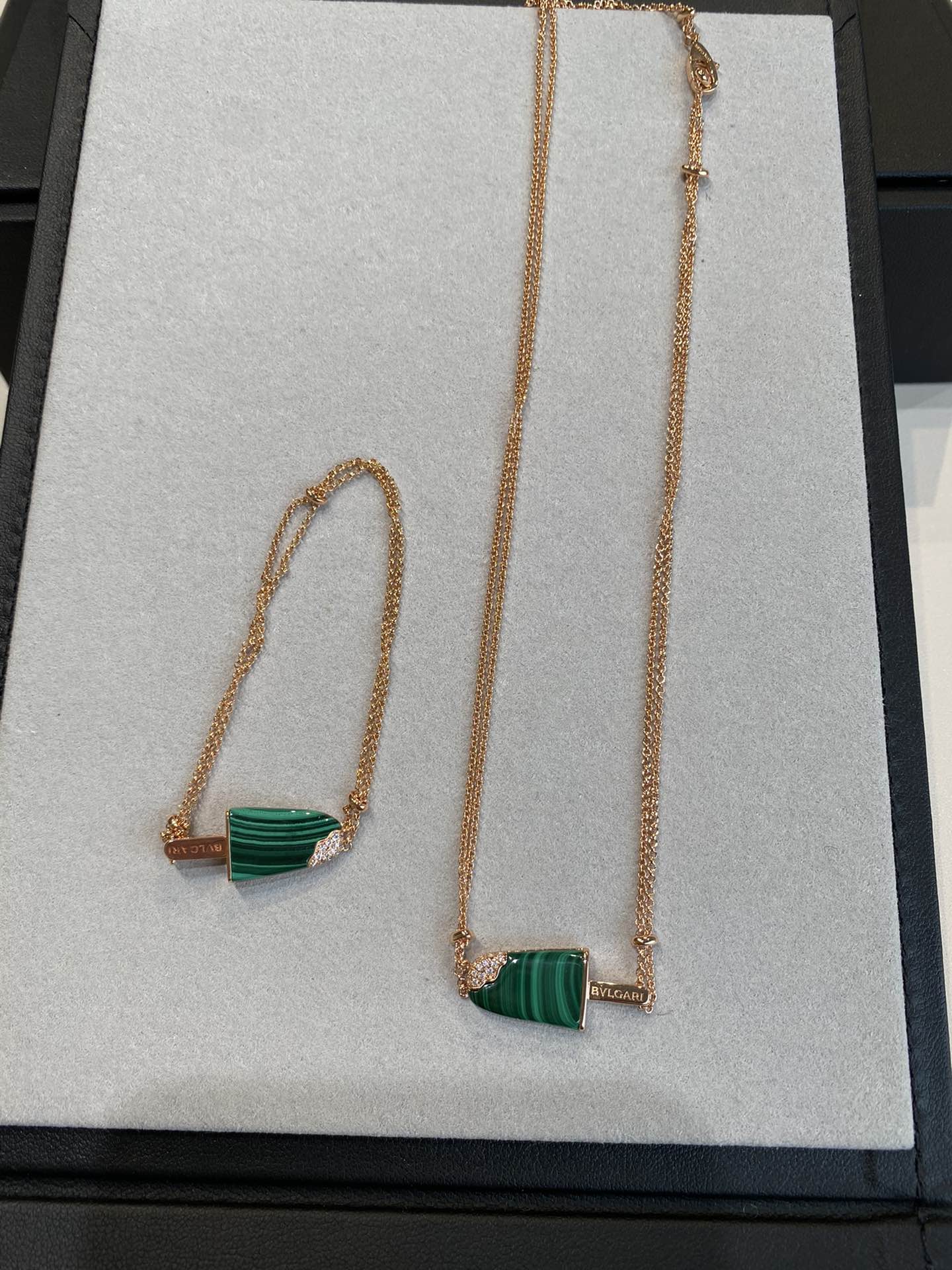 Bvlgari Ice Cream Bar Malachite Bracelet