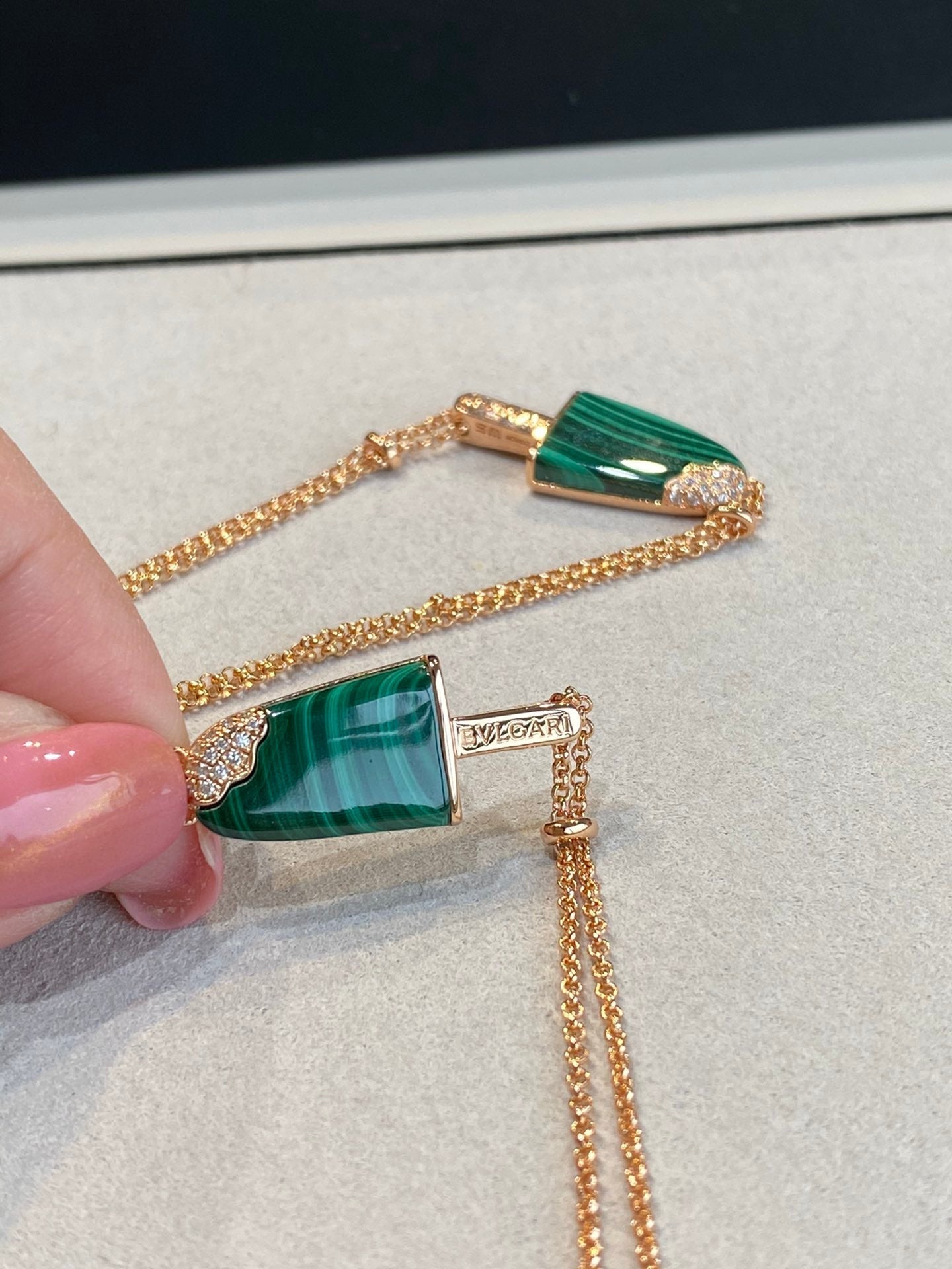 Bvlgari Ice Cream Bar Malachite Bracelet