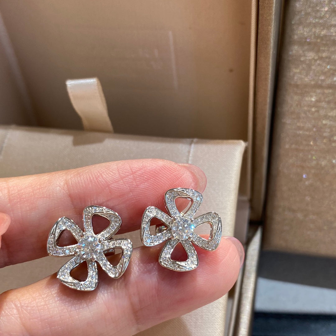 Bvlgari Fiorever Cubic Zirconia Stud Earrings