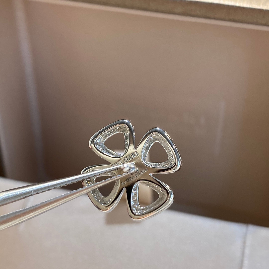 Bvlgari Fiorever Cubic Zirconia Stud Earrings