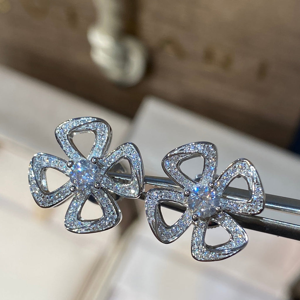 Bvlgari Fiorever Cubic Zirconia Stud Earrings