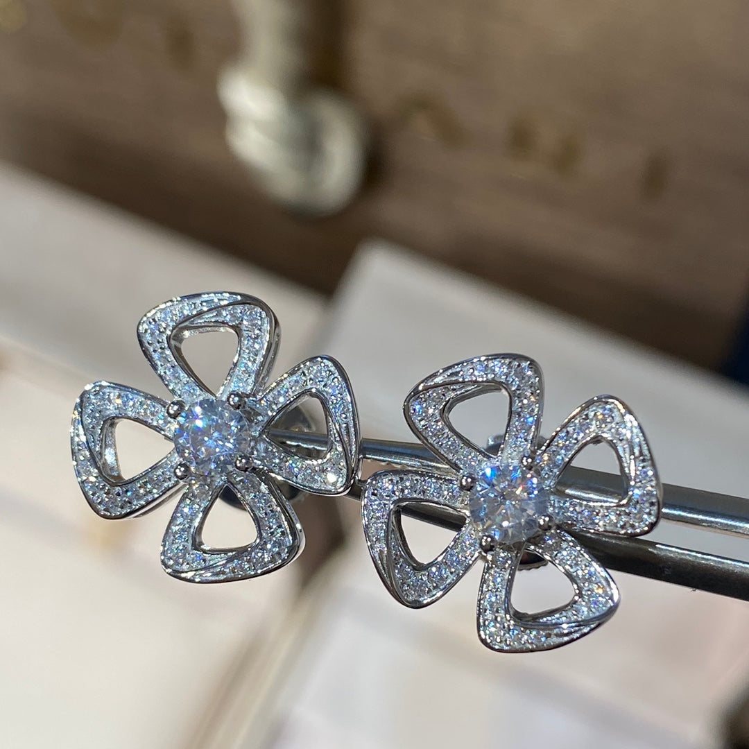 Bvlgari Fiorever Cubic Zirconia Stud Earrings