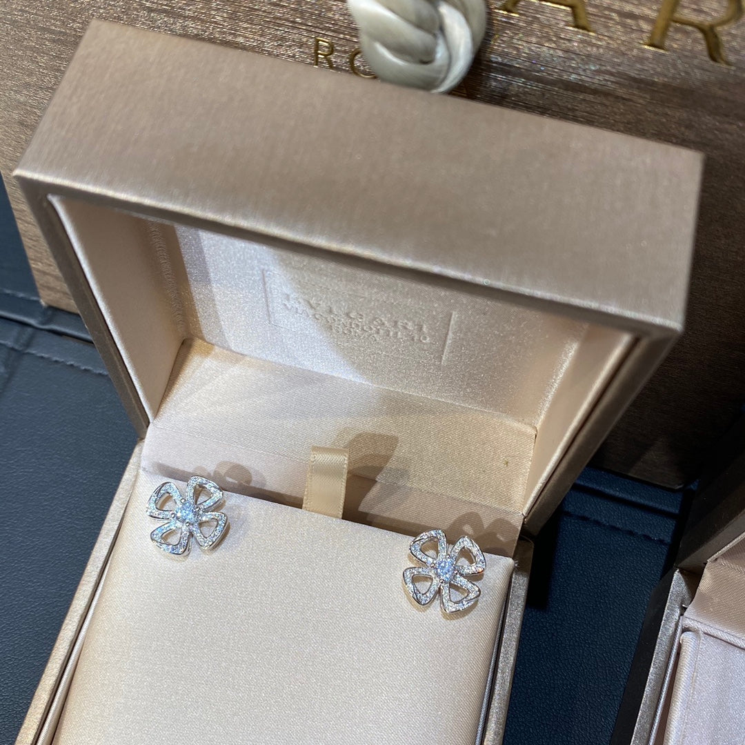 Bvlgari Fiorever Cubic Zirconia Stud Earrings