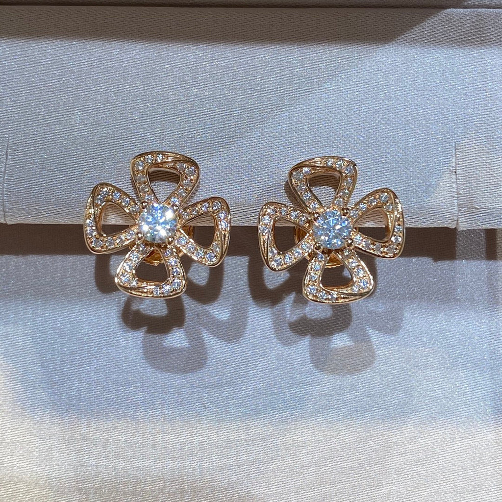 Bvlgari Fiorever Cubic Zirconia Stud Earrings