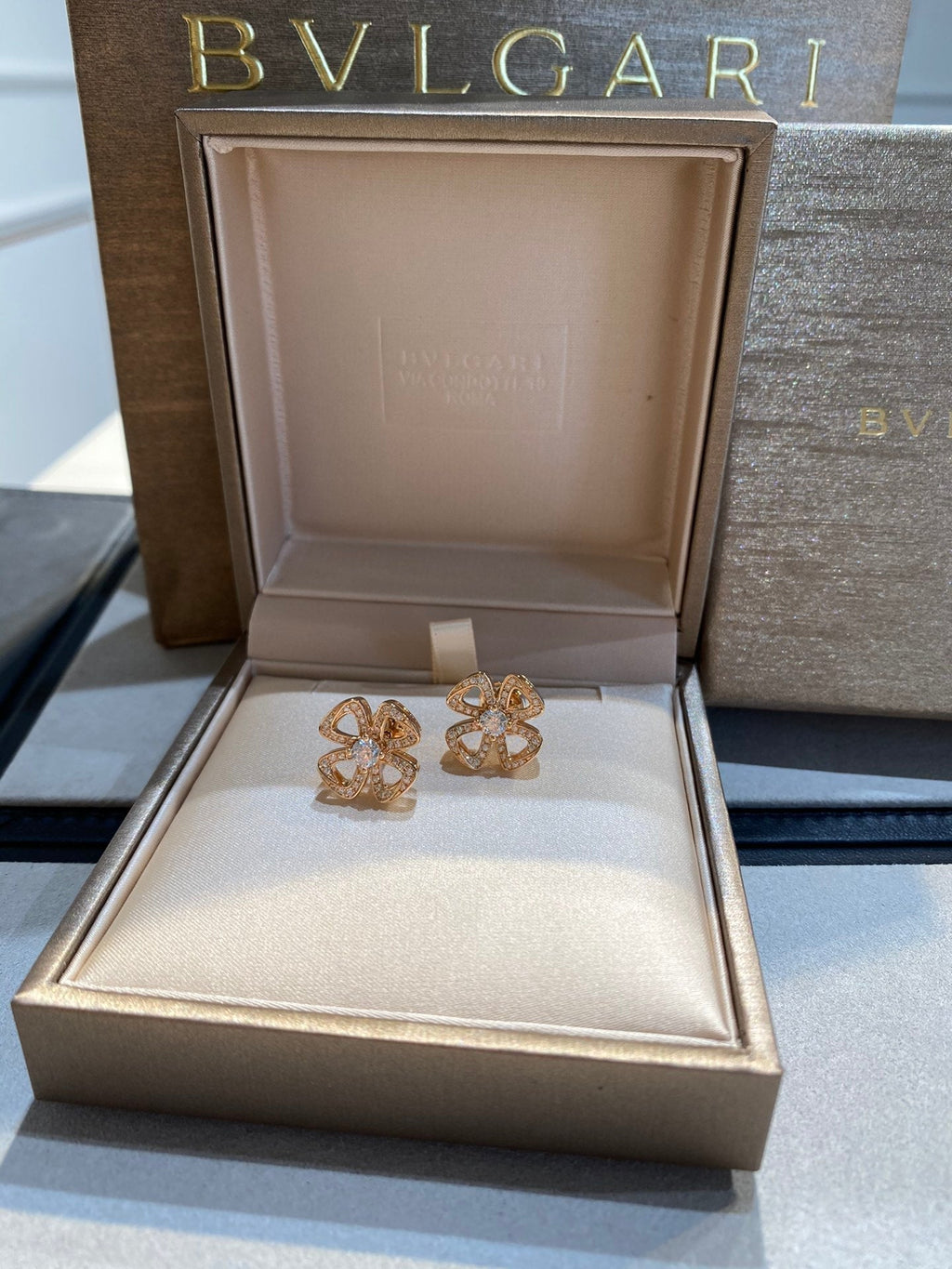 Bvlgari Fiorever Cubic Zirconia Stud Earrings