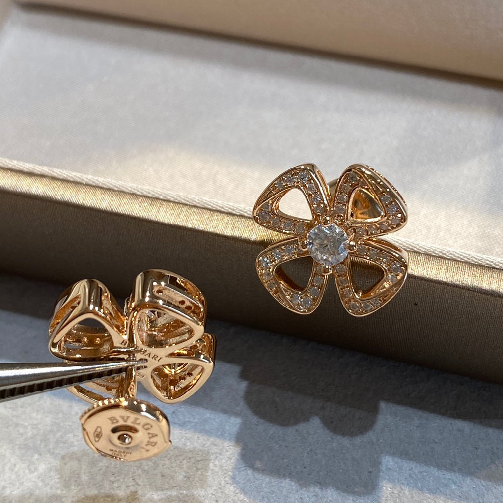 Bvlgari Fiorever Cubic Zirconia Stud Earrings
