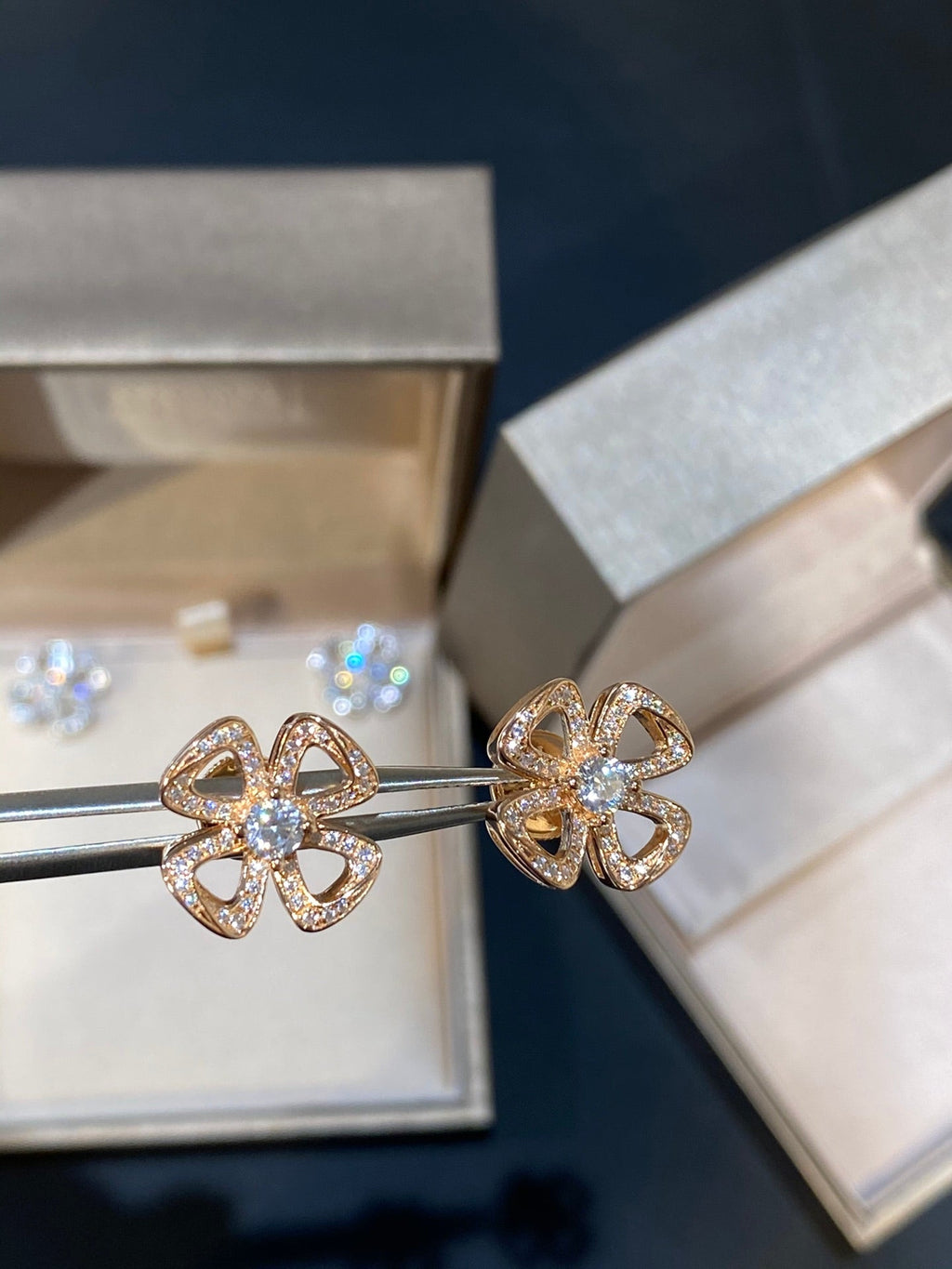 Bvlgari Fiorever Cubic Zirconia Stud Earrings