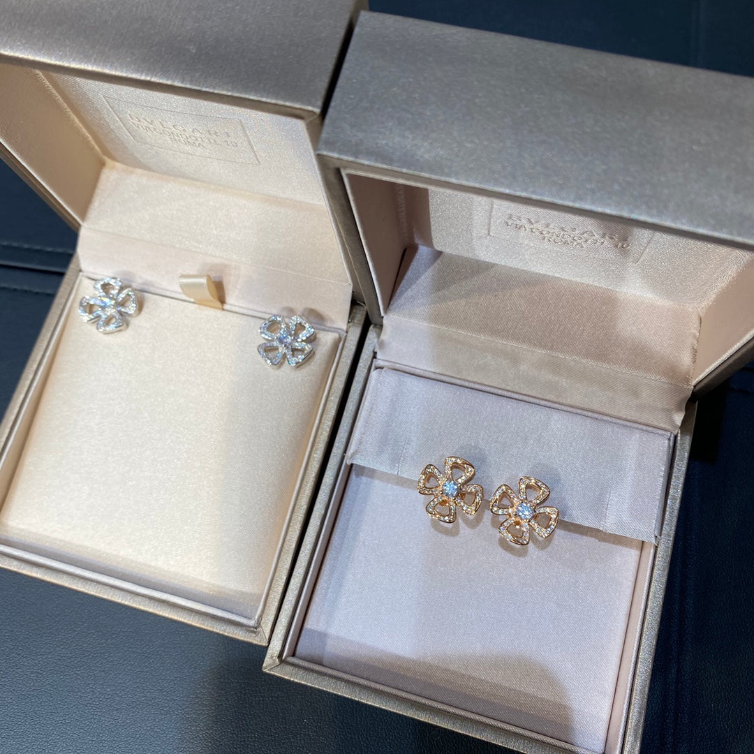 Bvlgari Fiorever Cubic Zirconia Stud Earrings