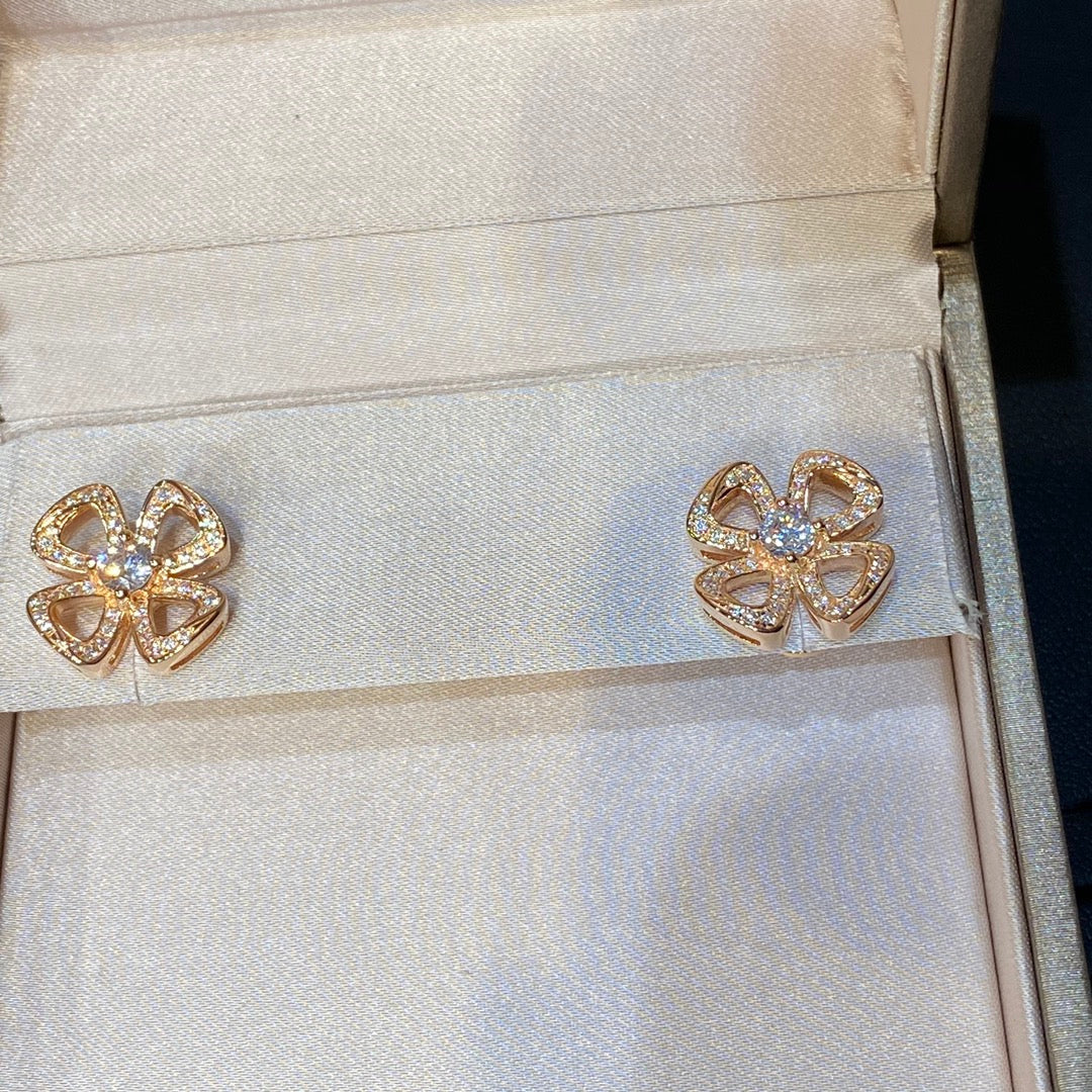 Bvlgari Fiorever Cubic Zirconia Stud Earrings