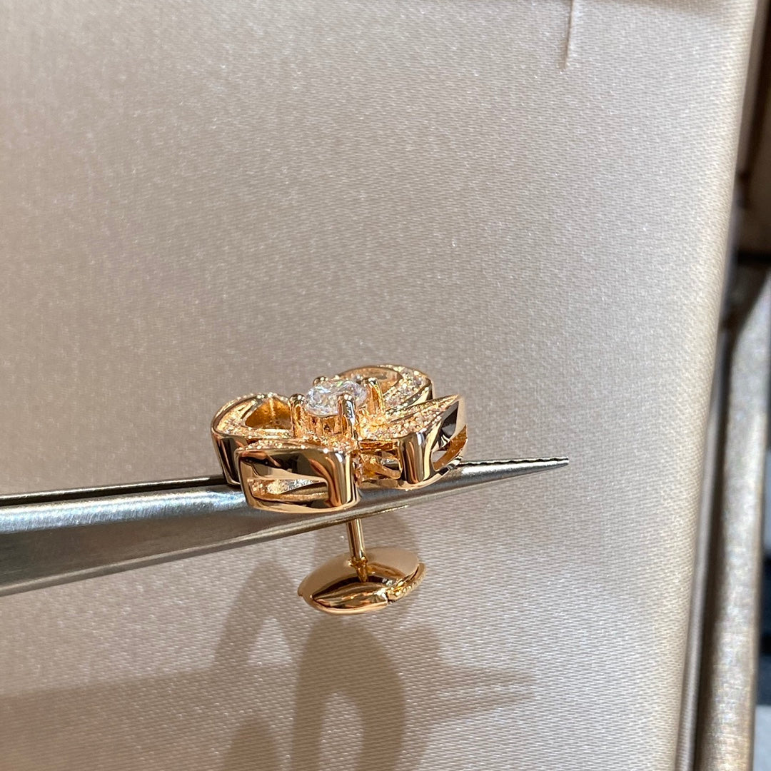 Bvlgari Fiorever Cubic Zirconia Stud Earrings