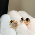 Bvlgari Earrings Cluster Pink Gold Diamond