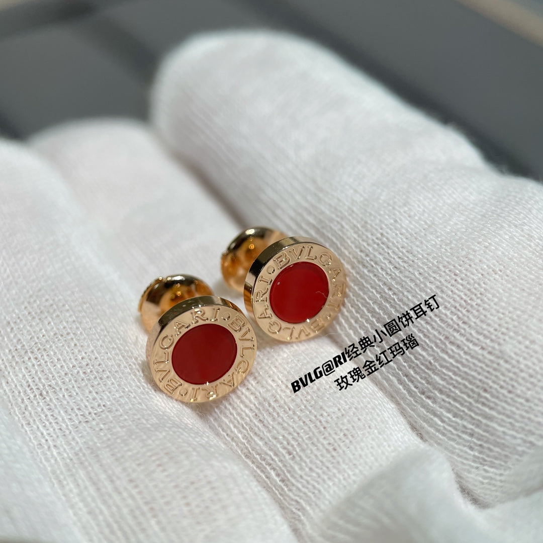 Bvlgari Earrings Cluster Carnelian Pink Gold