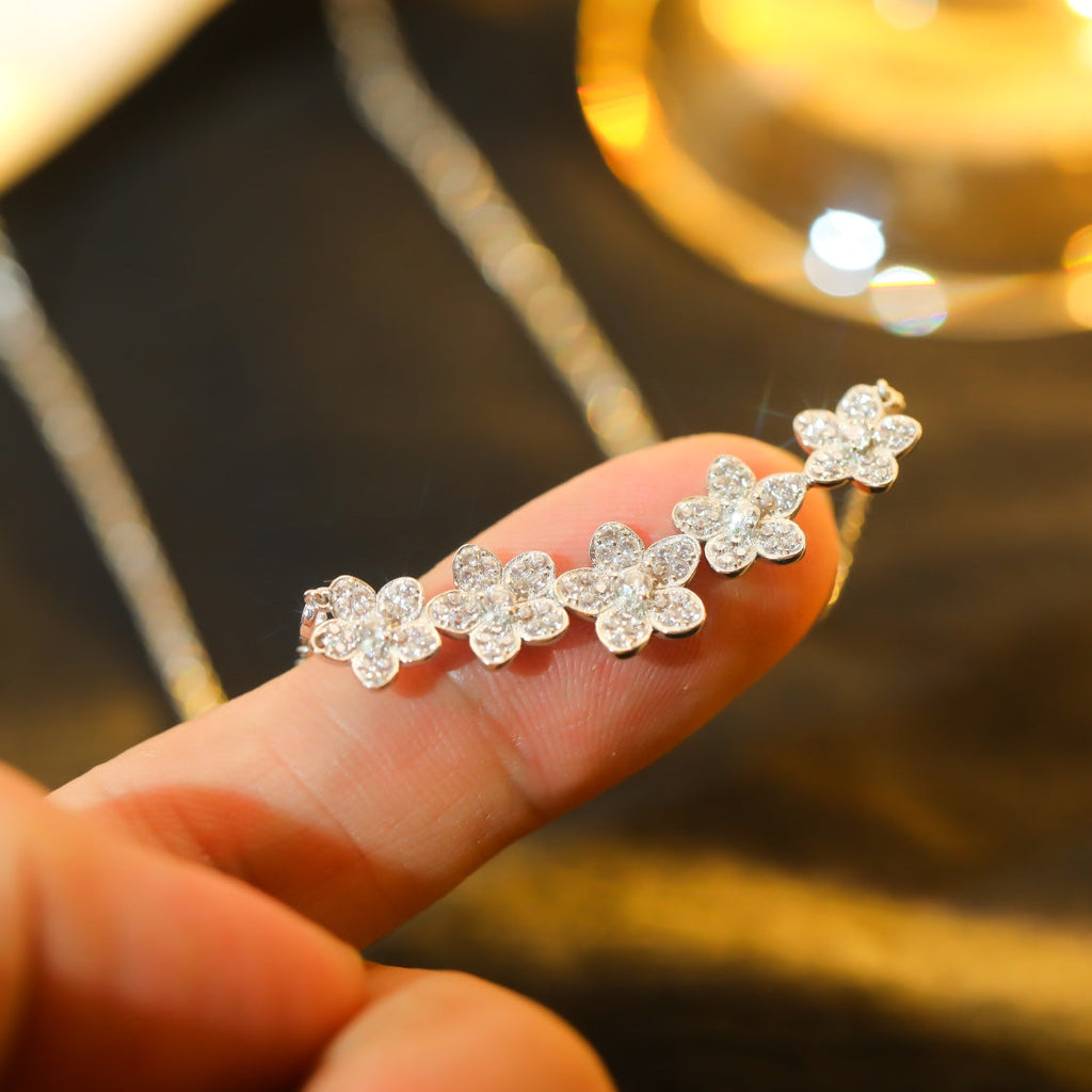 Tiffany Wild Flower Cubic Zirconia Line Pendant
