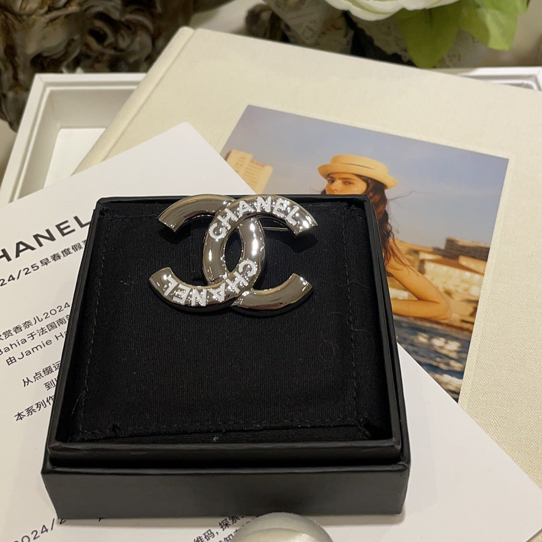 Chanel Brooch Silver 163761