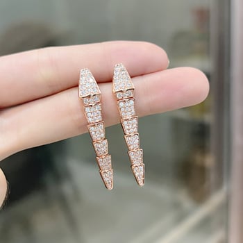 Bvlgari Serpenti Earrings Full Cubic Zirconia