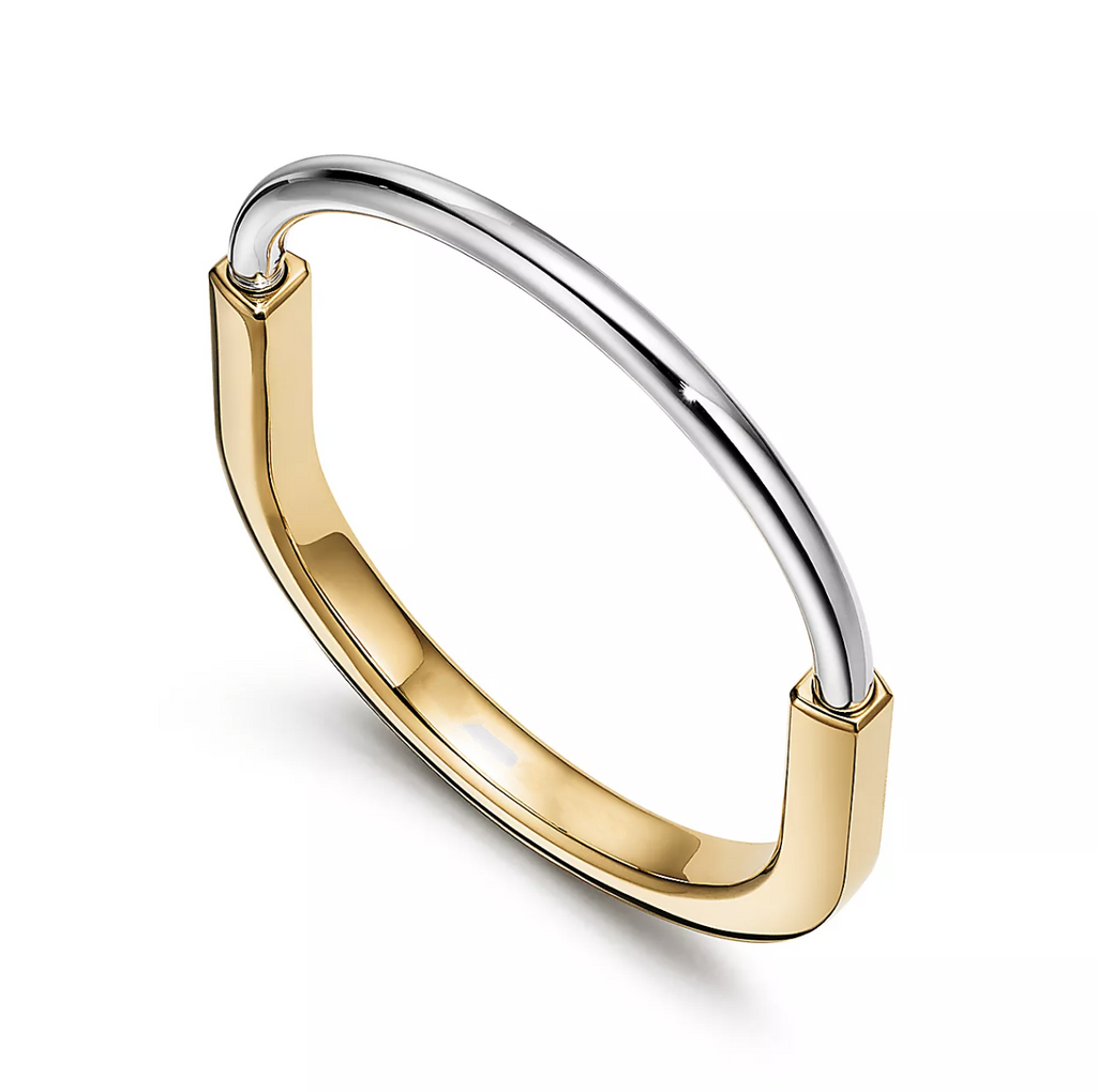 Tiffany Lock Bracelet Yellow and White Gold