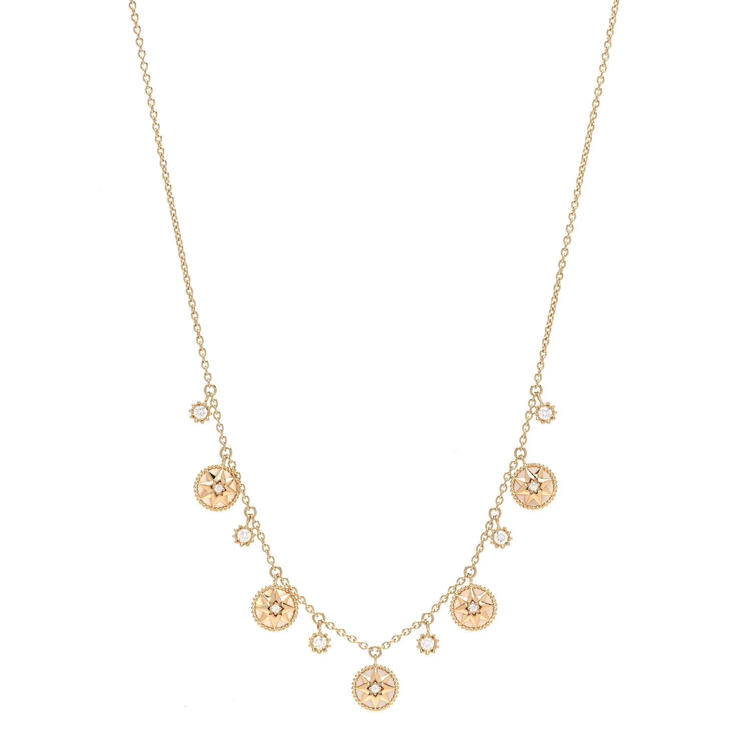 Dior Rose Vents 5 Motif Necklace