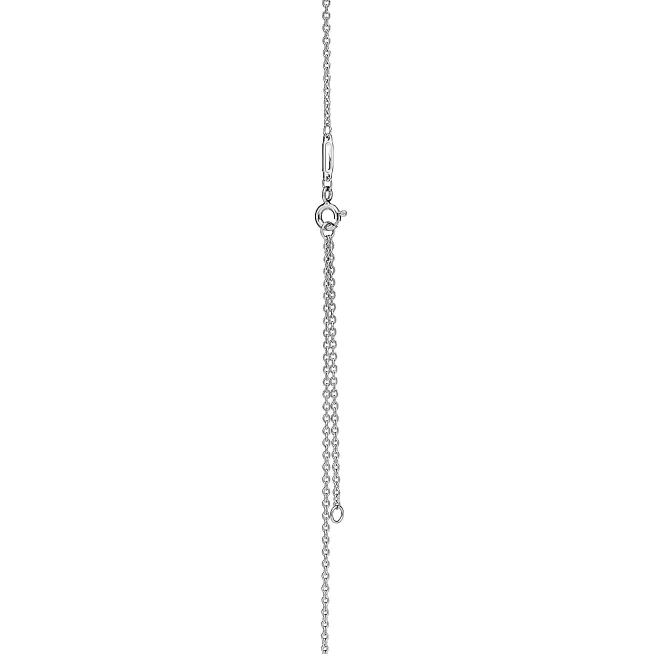 Tiffany Knot Pendant Silver Cubic Zirconia Necklace