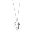 Hermes Heart and Key Silver Necklace