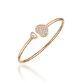 Chopard Happy Heart Pink Gold Bracelet Cubic Zirconia