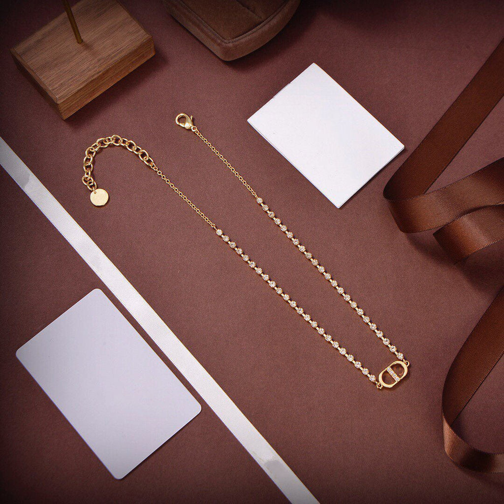 Dior CD Necklace Gold Diamond