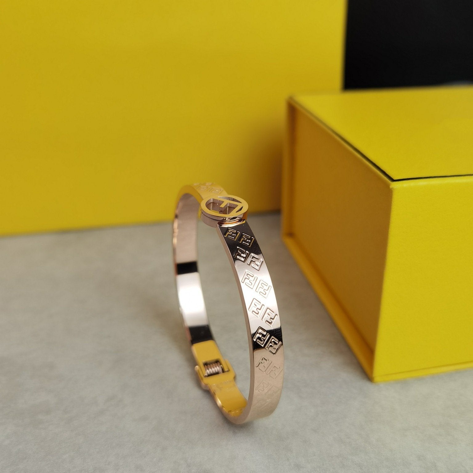 Fendi FF Logo Bracelet Silver