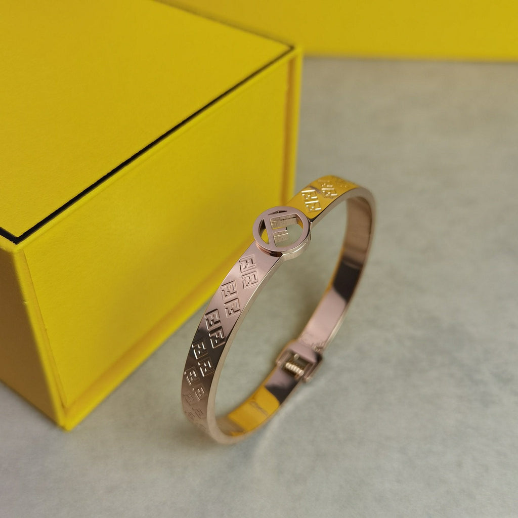 Fendi FF Logo Bracelet Silver