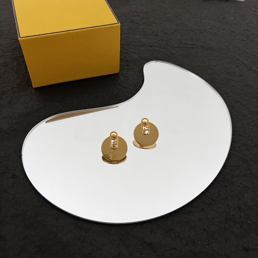 Fendi O’Lock Gold Earrings