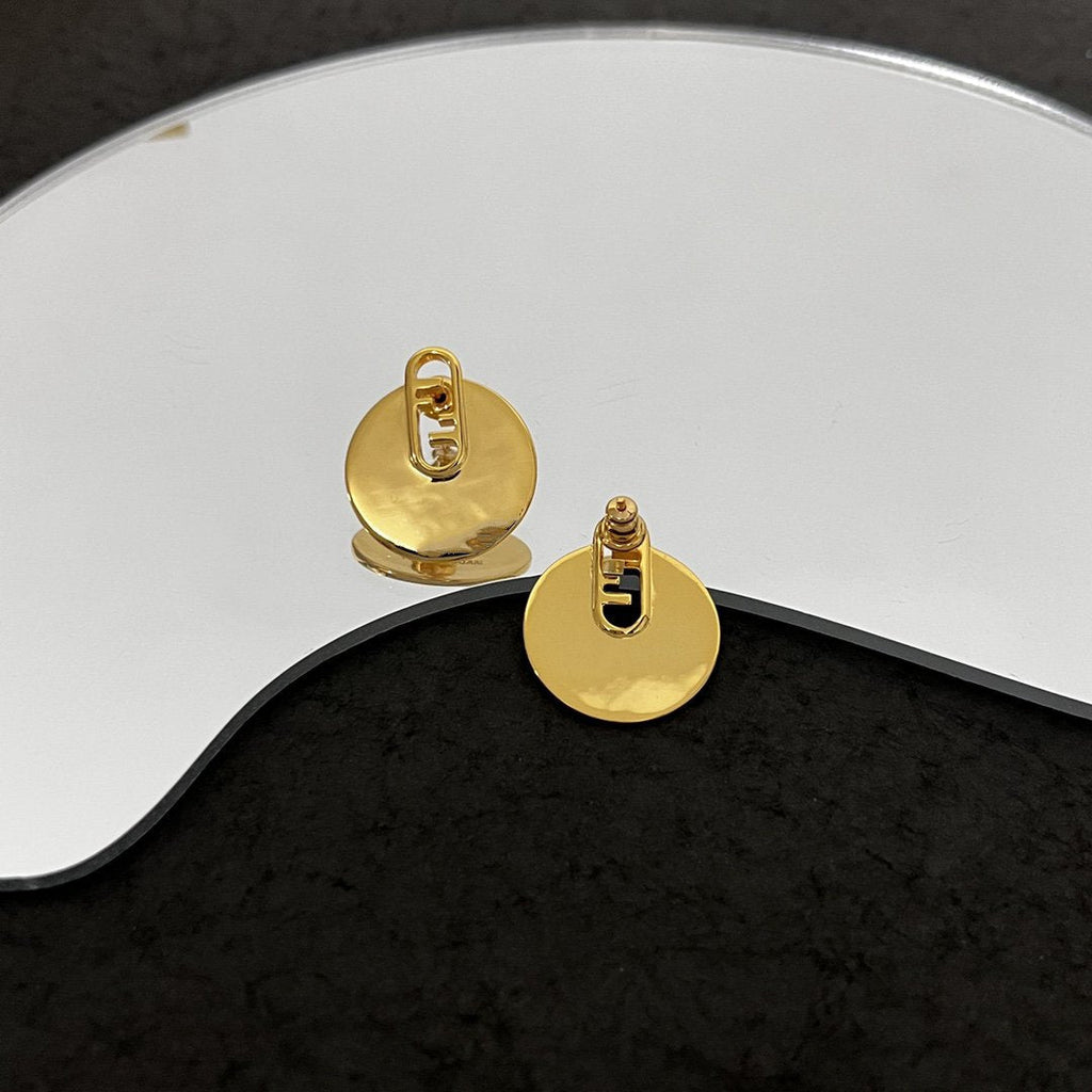 Fendi O’Lock Gold Earrings