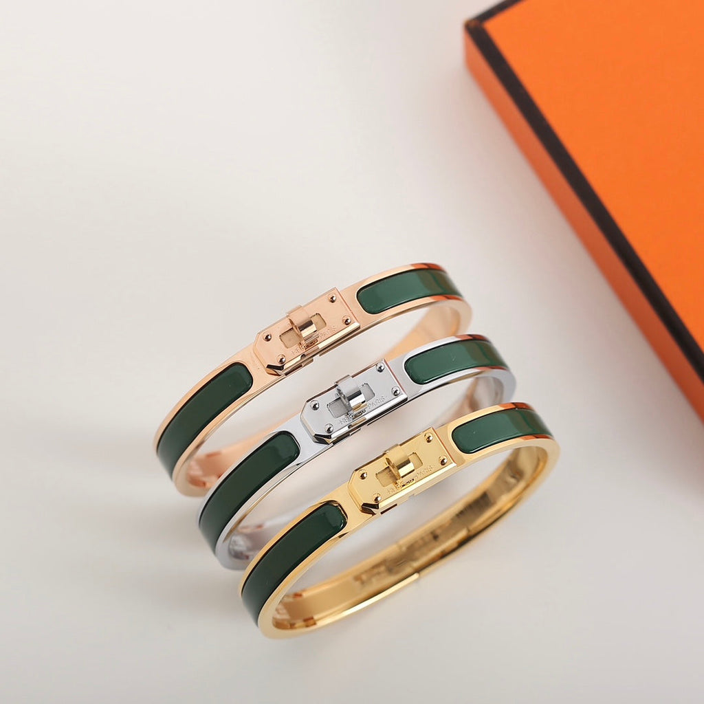 Hermes HM Kelly Khaki Bracelet