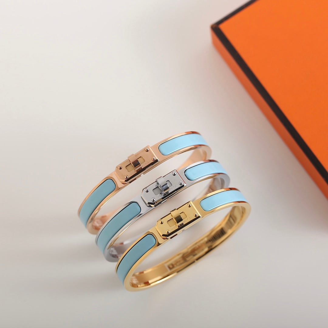 Hermes HM Kelly Cloud Blue Bracelet