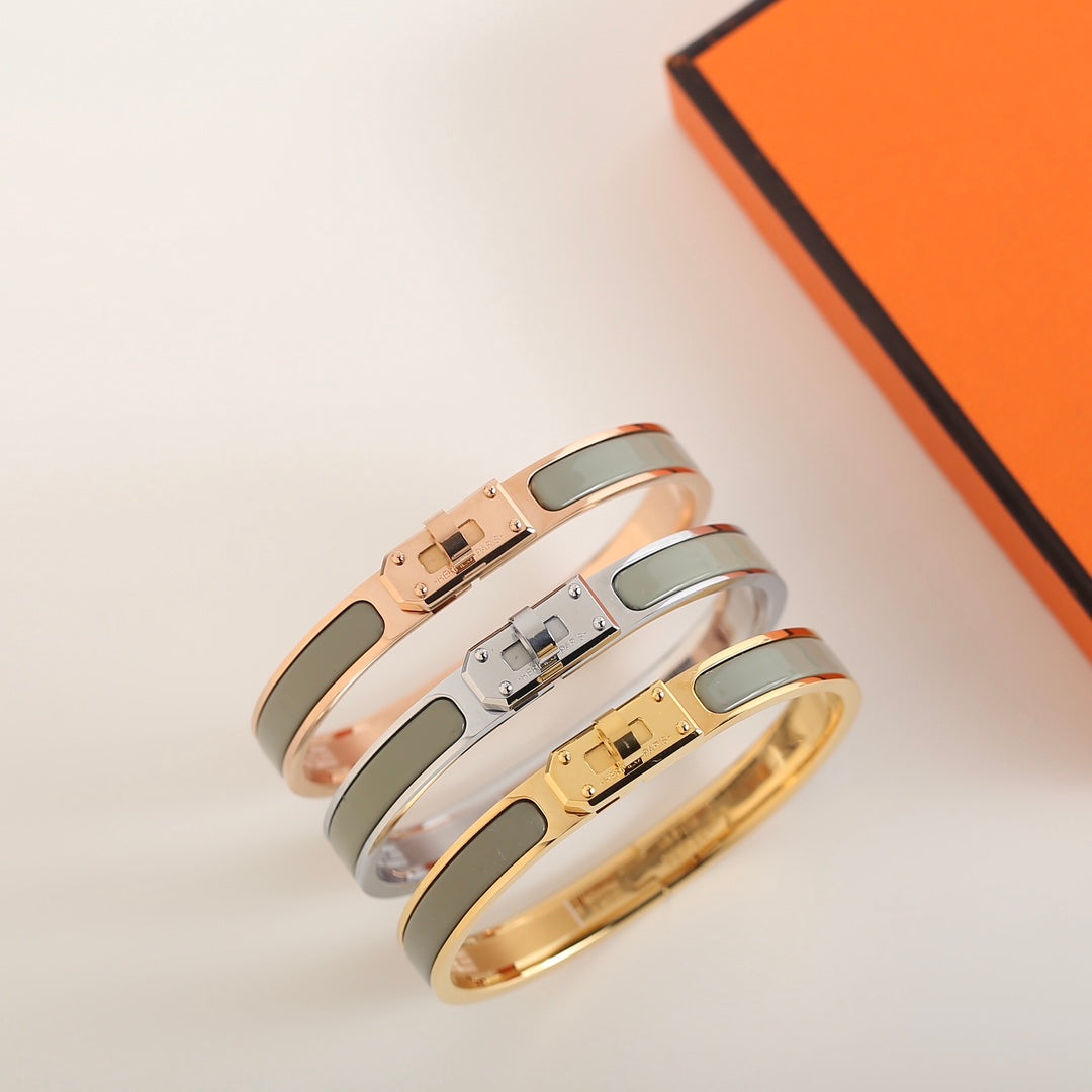 Hermes HM Kelly Blue Green Bracelet