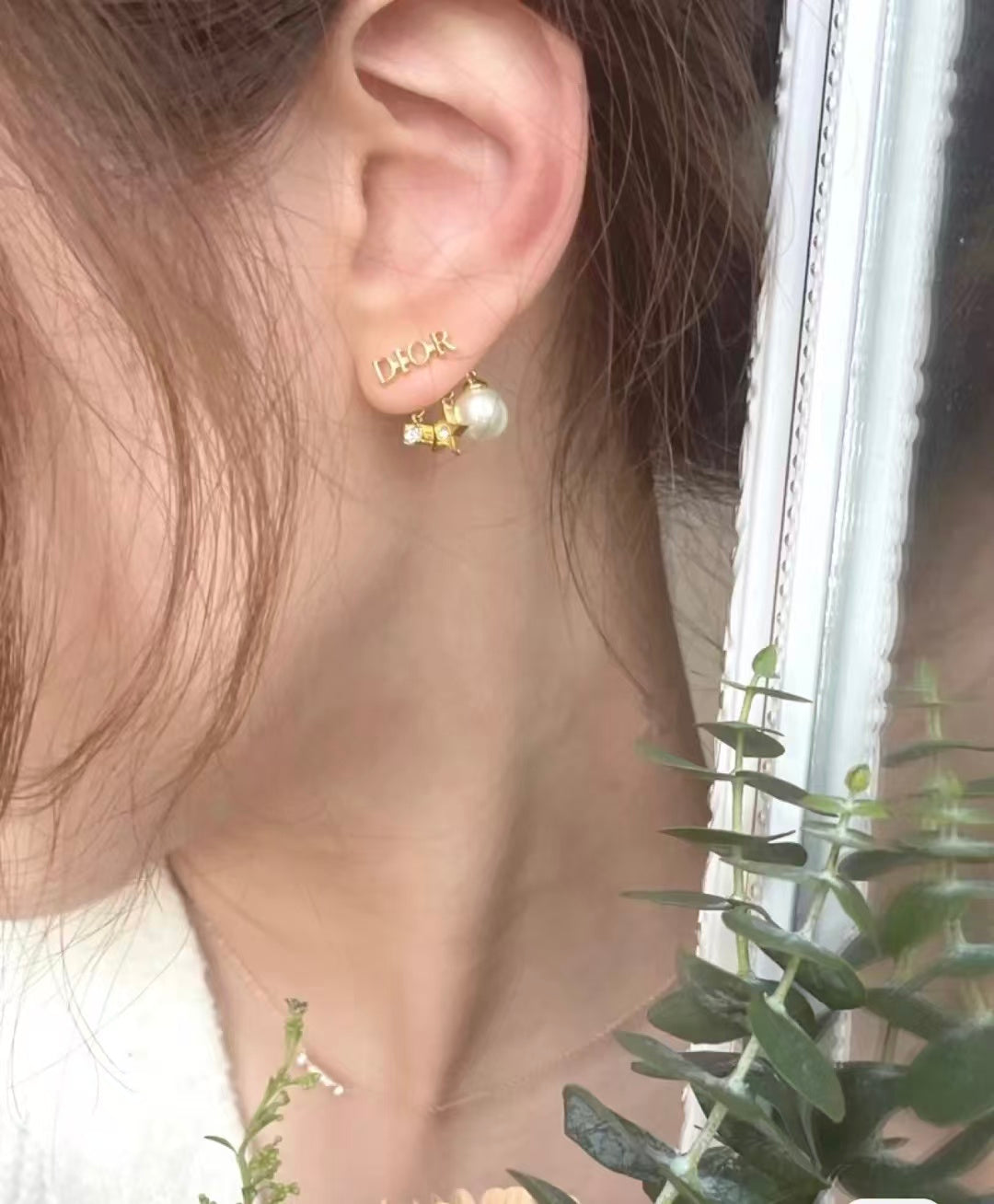 Dior CD Diorevolution Earrings Gold-Finish Metal