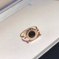 Bvlgari Rose Gold Flip Ring Set with Mother of Pearl and Onyx