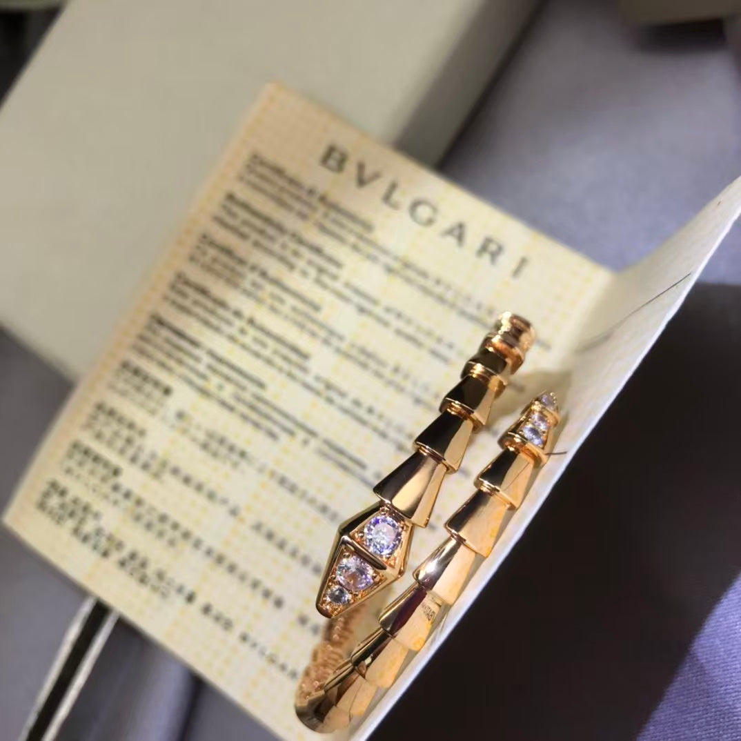 Bvlgari Serpenti Viper Pave Cubic Zirconia Bracelet
