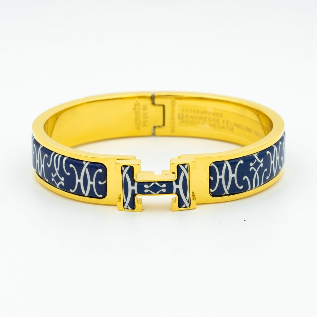 Hermes H Bracelet Black Multicolor
