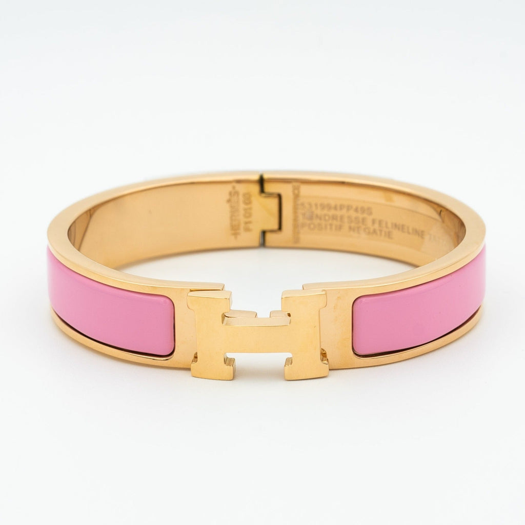 Hermes H Pink Bracelet