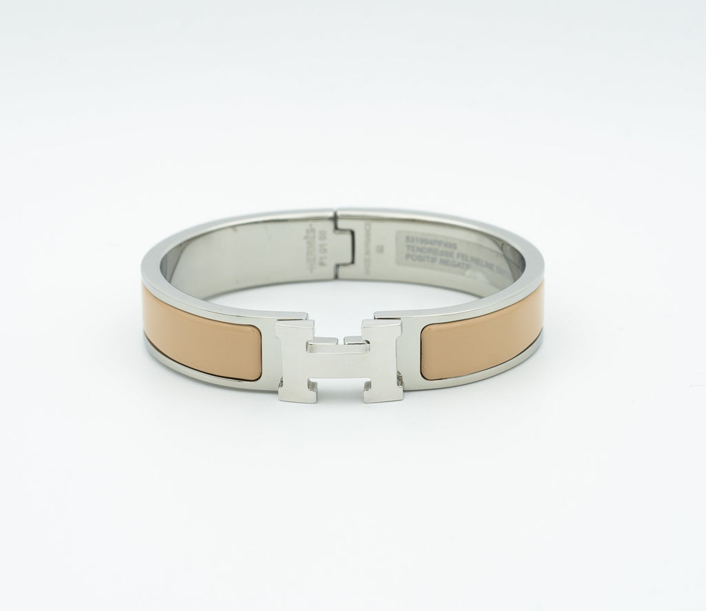 Hermes H Elegant Beige Bracelet