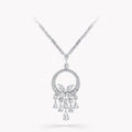 Graff Butterfly Chandelier Classic Silver Cubic Zirconia Necklace
