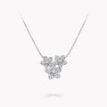 Graff Wild Flower Silver Cubic Zirconia Cluster Necklace