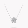 Graff Wild Flower Silver Cubic Zirconia Necklace