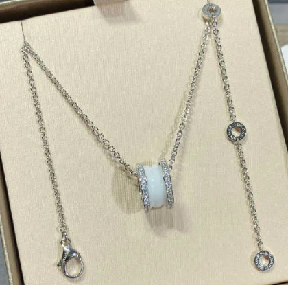 Bvlgari Zero 1 Cubic Zirconia Ceramic Necklace