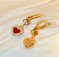 Chopard Happy Heart Cubic Zirconia Pink Gold Earrings