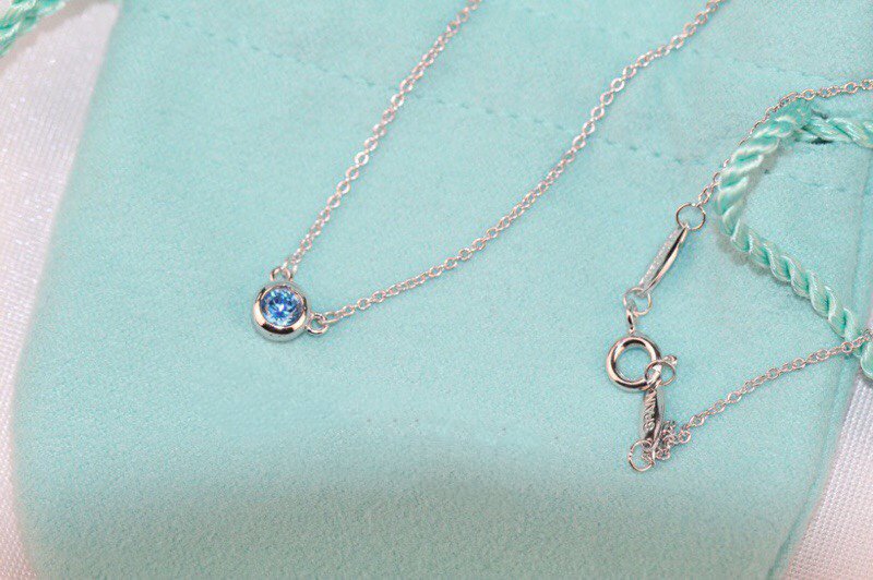 Tiffany Elsa Peretti Series Single Cubic Zirconia Simple Necklace