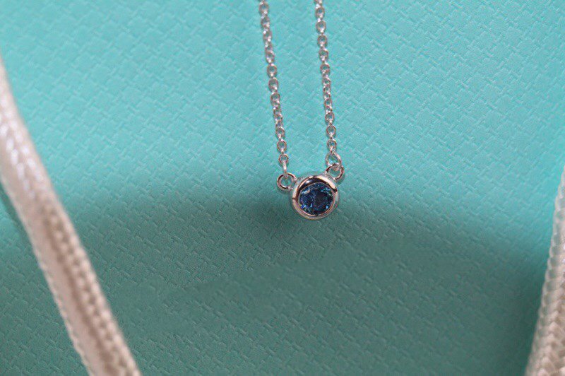 Tiffany Elsa Peretti Series Single Cubic Zirconia Simple Necklace