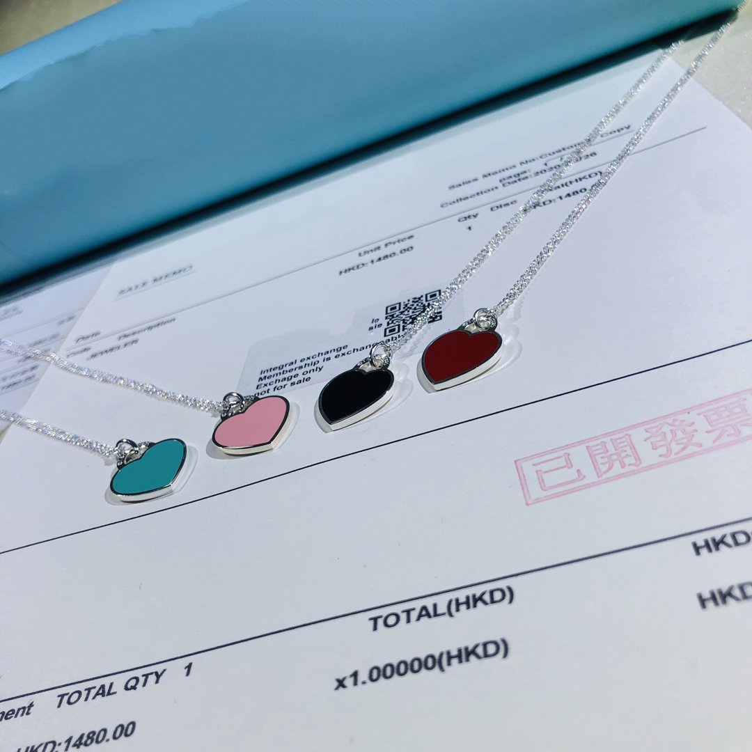 Tiffany Small Heart Tag Pendant Sterling Silver
