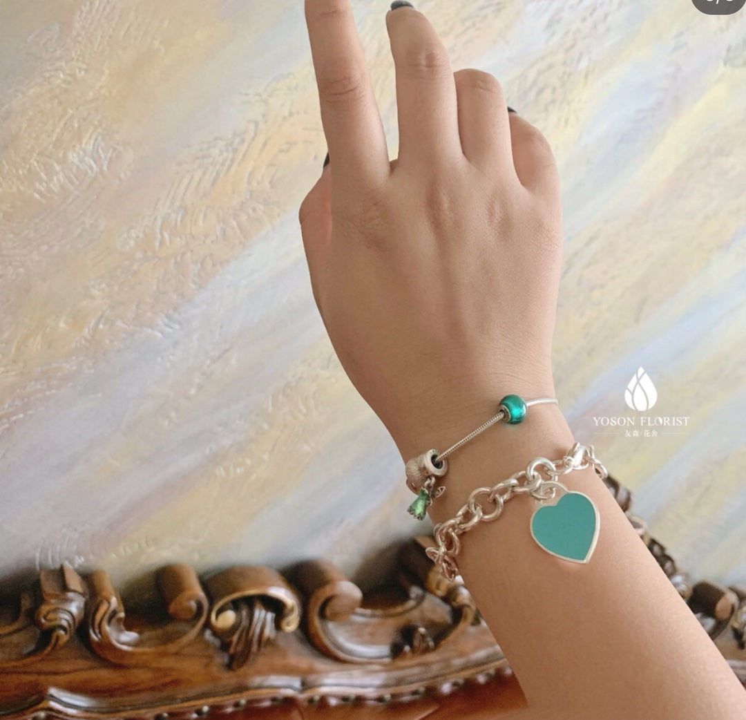 Tiffany Heart Tag Bracelet Silver Medium